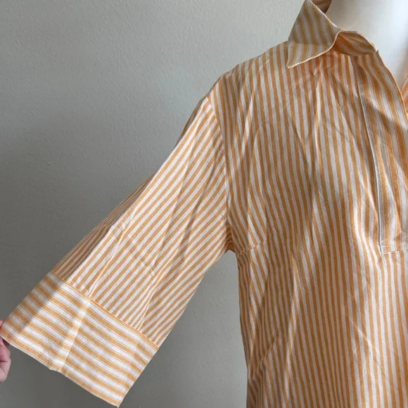 Chic Striped Peach and White Tunic - Picture 3 of 12